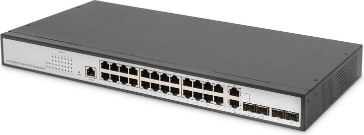 Produktbild Digitus Gigabit Ethernet Layer 2 Switch, 24-Port, 2x RJ45/SFP-Combo + 2 x SFP Uplink-Ports (28 Ports)