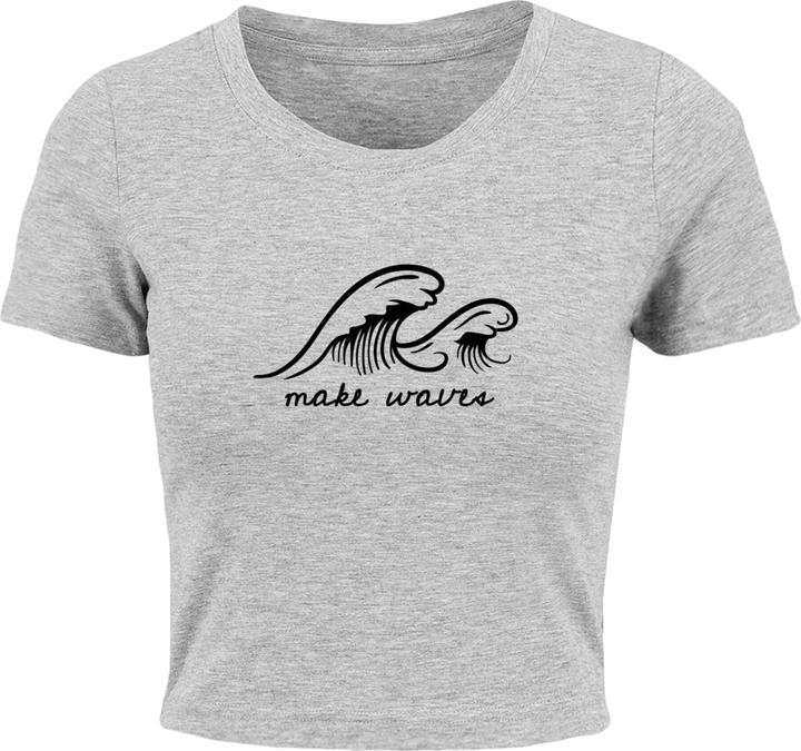Merchcode Ladies Summer - Make waves Cropped Tee - 118793