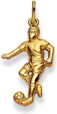 Natsumi Schmuck Anhänger Fussball Spieler Gelbgold 18K/750 (750/18 K Gelbgold)