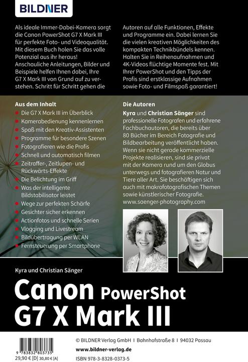 Actual product image Canon PowerShot G7X Mark III (German, Kyra Singer, Christian Singer, Christian Bildner, 2020)