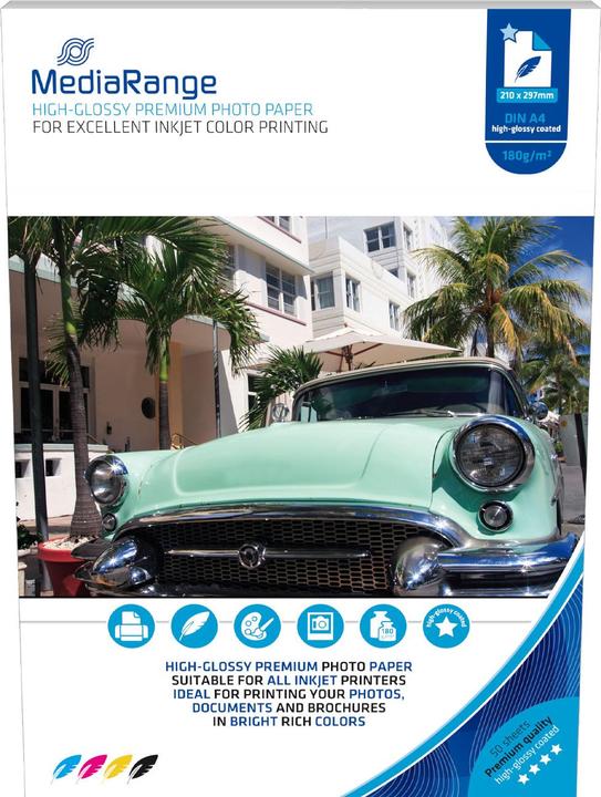 Actual product image MediaRange Photo paper (180 g/m², 210 x 297 mm, 50 x)