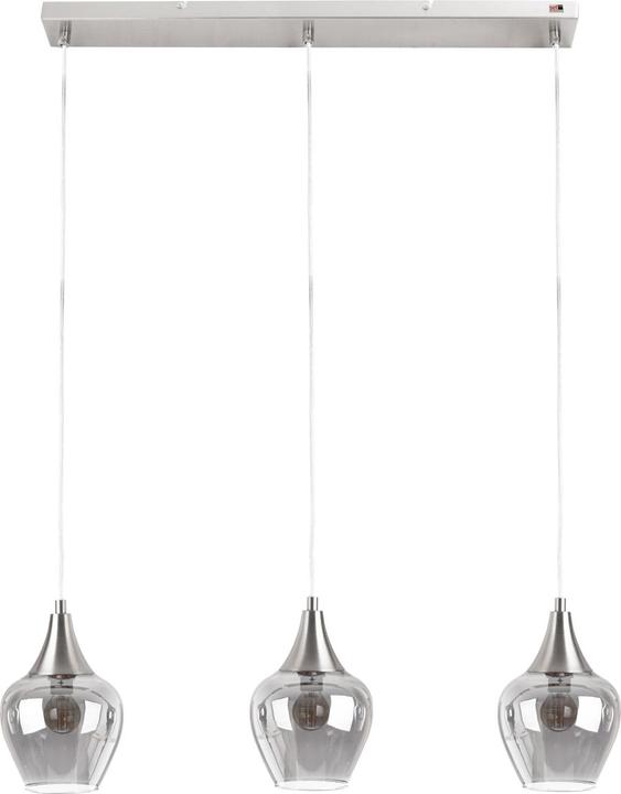 Actual product image Nino Leuchten Pendant lamp 'Drop' 3flg nickel matt 33050301 (E14)