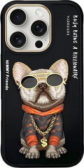 Actual product image Nimmy case iPhone 16 Pro Max 6.9" black Glasses Cool Dog (Apple iPhone 16 Pro Max)