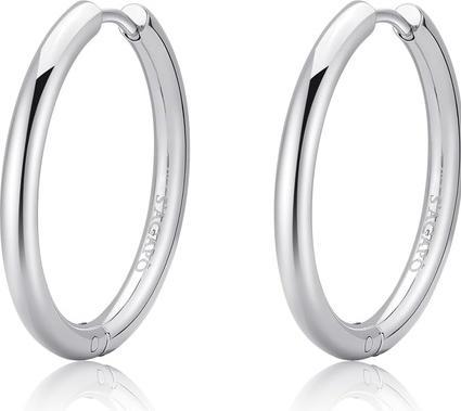 Sagapo S'Agapõ - Chunky SHK71 timeless steel hoop earrings (Edelstahl)