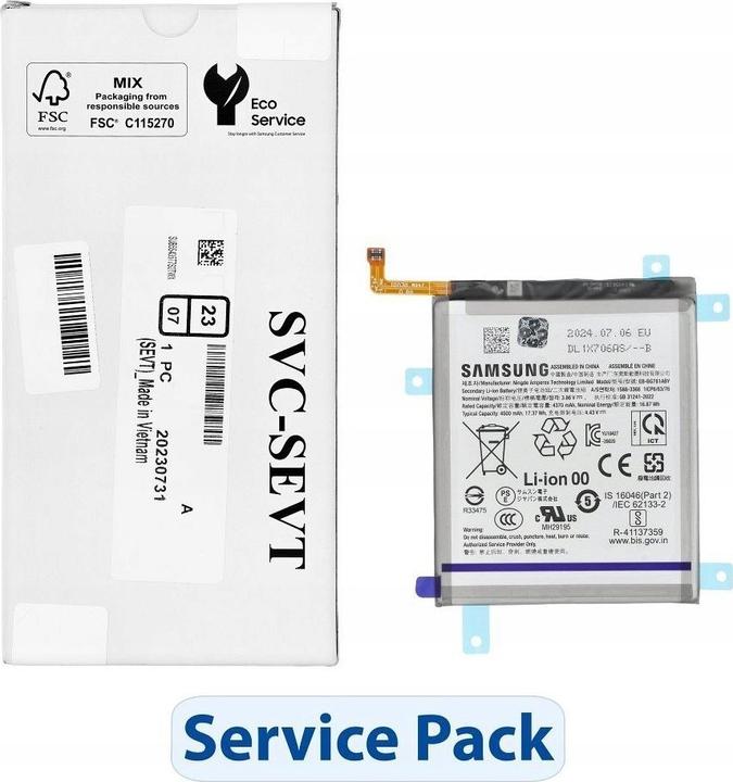 Actual product image Samsung Battery ServicePack Battery EB-BA525ABY for A52/A52S/S20 FE GH82-24205A (Rechargeable battery)
