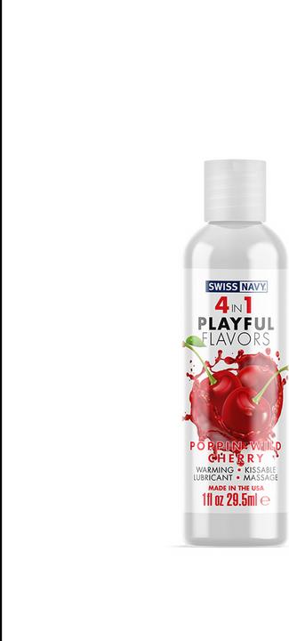 Actual product image Swiss Navy 4 in 1 Poppin Wild Cherry 1 oz/30 ml (30 ml)