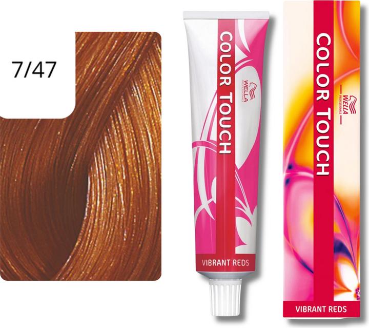 Image du produit Wella Touche de couleur rouge vif (7/47 Blond moyen blond Rouge-brun)