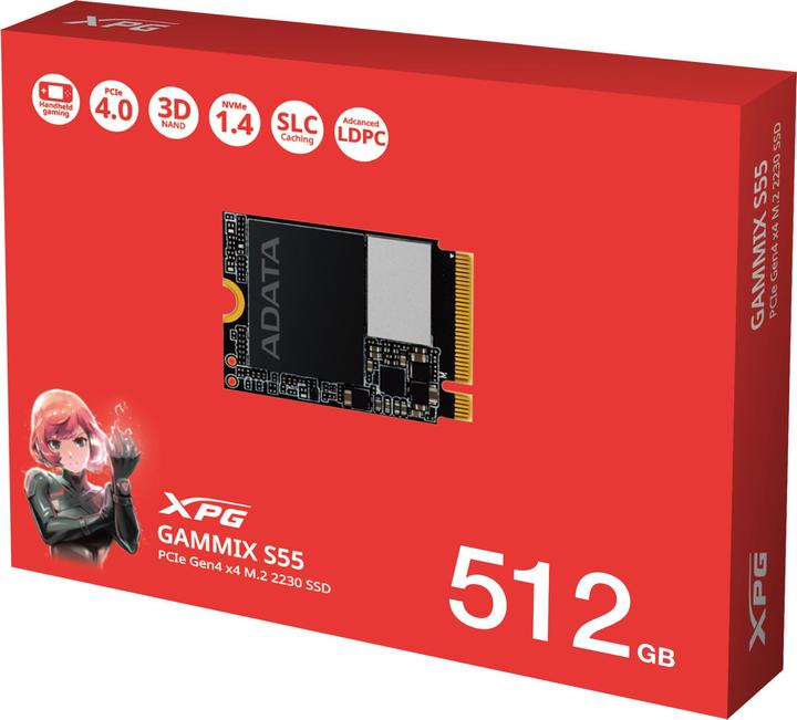 Actual product image Adata Dysk SSD XPG GAMMIX S55 PCIe /3./s M2230 (512 GB, M.2 2230)