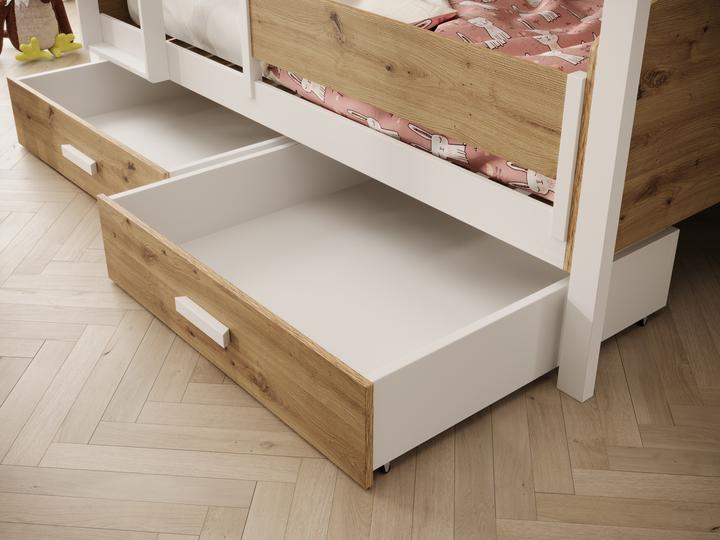 Produktbild ADRK Furniture Kinder-Etagenbett Jori mit Rausfallschutz 180x80 (180 x 80 cm)