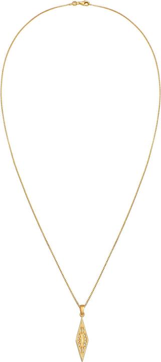 Actual product image Kuzzoi Necklace Men's Rhombus Marquise Ornament Used Look 925 Silver (925 Sterling silver, 60 cm)