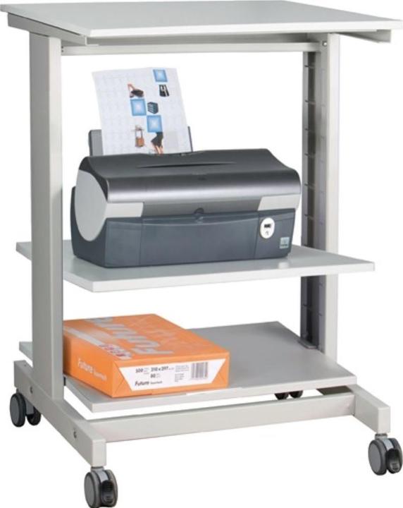 Produktbild Twinco PC-Arbeitstisch H670xB600xT500mm lichtgrau, RAL 7035 fahrbar