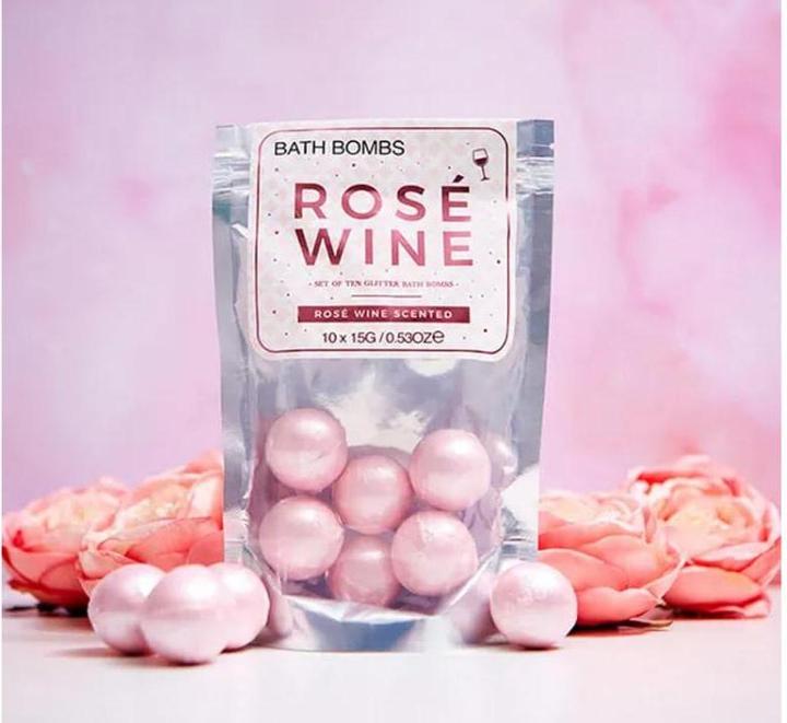 Produktbild TOP Rose Wein Badebomben (Badekugeln)
