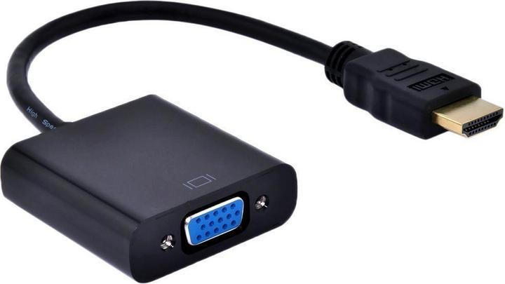 Produktbild JTI HDMI-auf-VGA-Adapter - Schwarz (VGA, 18 cm)
