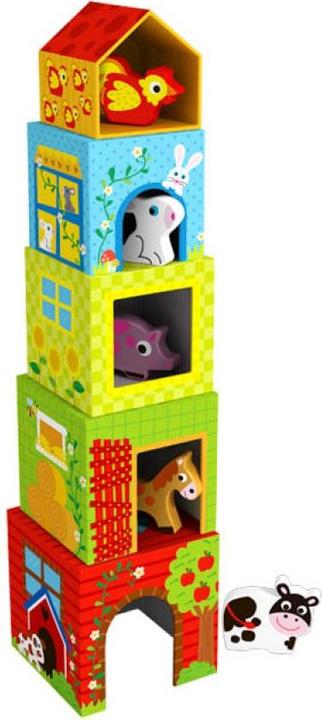 Produktbild Tooky Toy Holz-Stapelpyramide TKF053