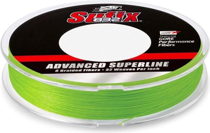Actual product image Sufix 832 Braid 120m Neon Lime (5.90 kg, 0.08 mm)