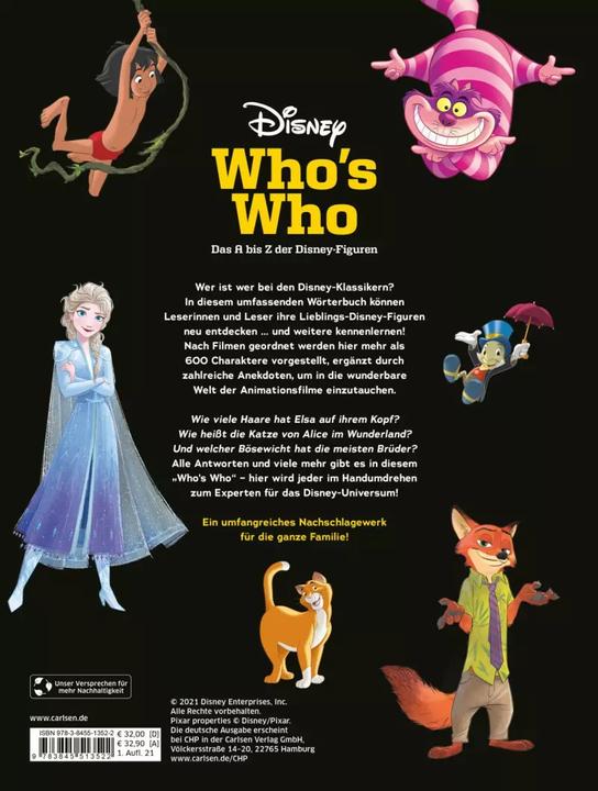 Image du produit Disney: Who's Who – Das A bis Z der Disney-Figuren (Allemand, Walt Disney, 2021)