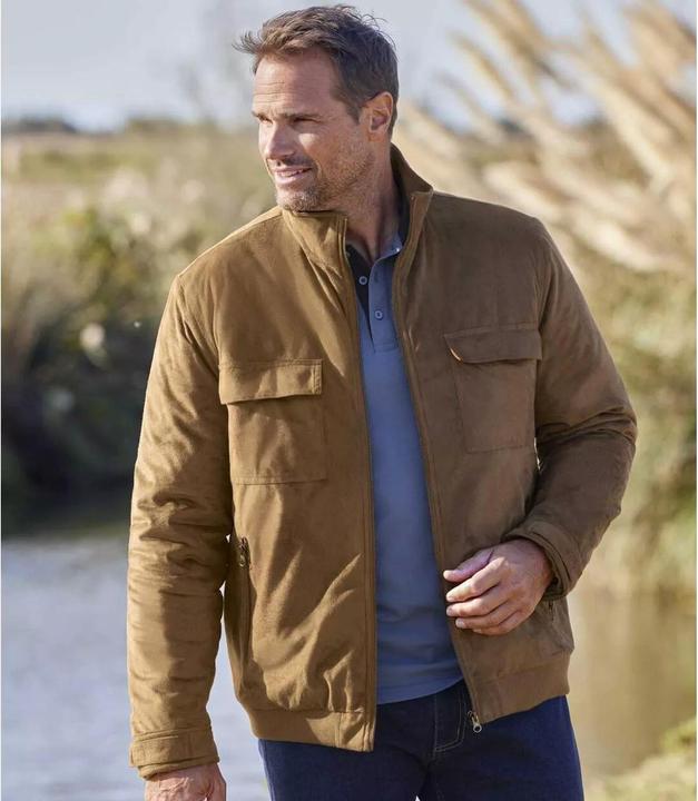 Produktbild Atlas For Men Camelfarbene Jacke in Wildlederoptik (L)