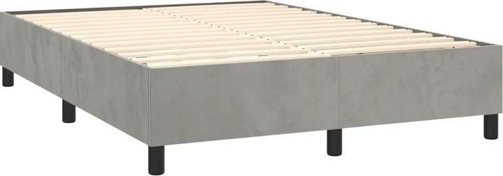 Produktbild VidaXL Boxspringbett Mit Matratze & Led Samt Hellgrau (140 x 190 cm)