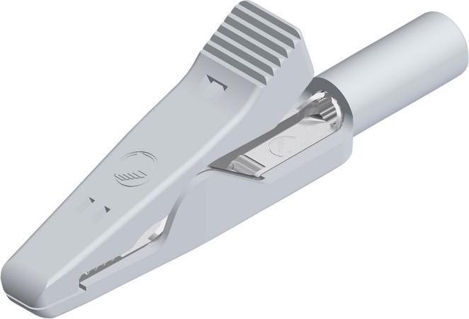 Image du produit Hirschmann Test & Measurement Pince crocodile, Blanc, 30V, 8A (Pinces micros à main)