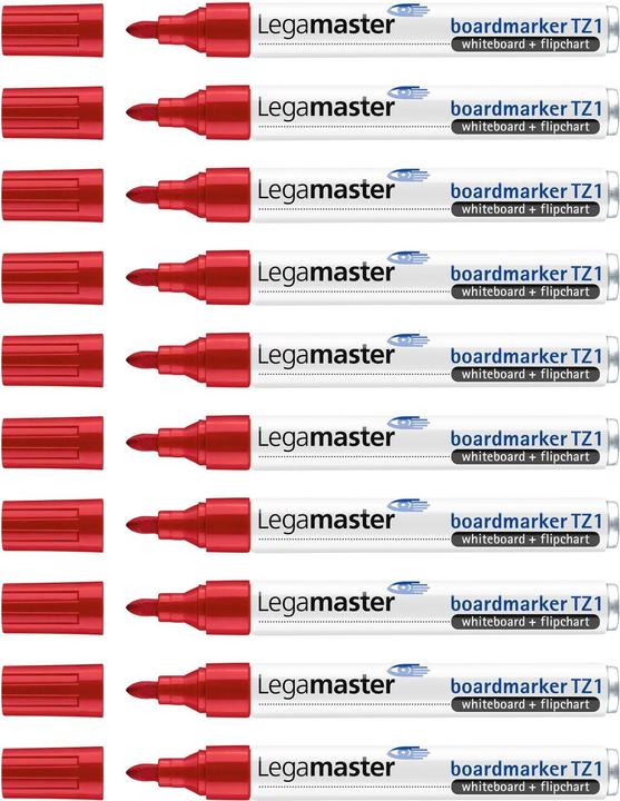 Energie-Label Legamaster Whiteboard und Flipchart Marker TZ 1 (Rot, 3 mm, 10 x)