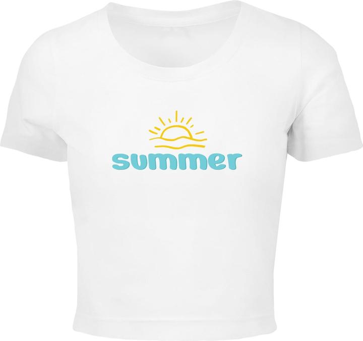 Actual product image Merchcode Ladies Summer - Sun Cropped Tee - 118781 (XS)