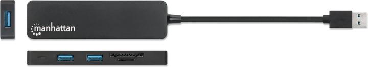 Produktbild Manhattan USB 3.0 mit Kartenleser (USB-C, 3 Ports)