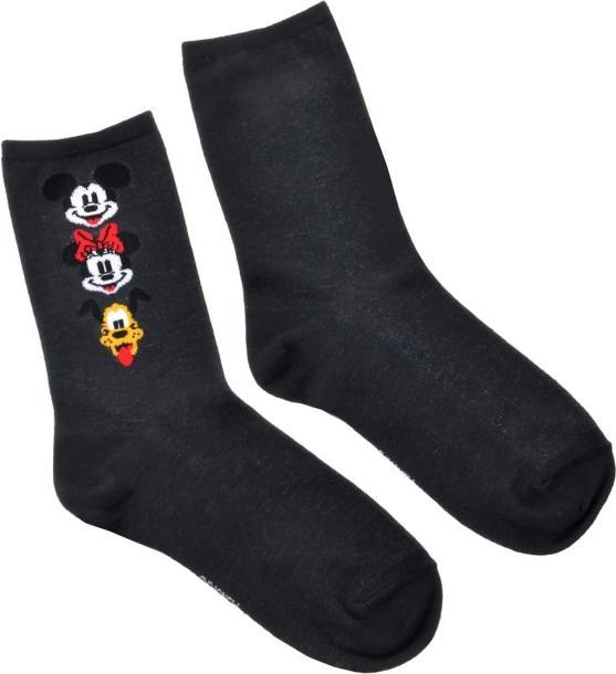 Disney Mickey, Minnie, Pluto Socken Triple Face Grau 36-39 (36 - 39)