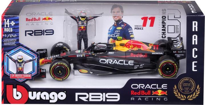 Produktbild Bburago Red Bull F1 RB19 mit Figur 1/24 Pérez