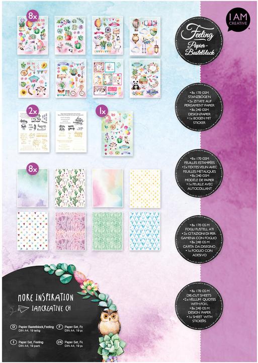 Actual product image I Am Creative Paper craft block (25 g/m², 19 x)