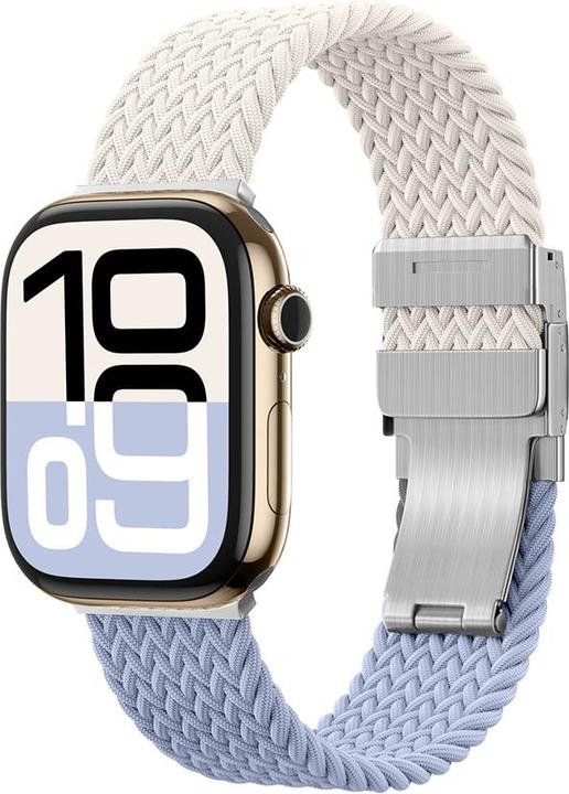 Image du produit Amazingthing 2er-Set Blend Band für Apple Watch 45/46/49 mm – Space Blue/Stellar (Acier inoxydable, Nylon)
