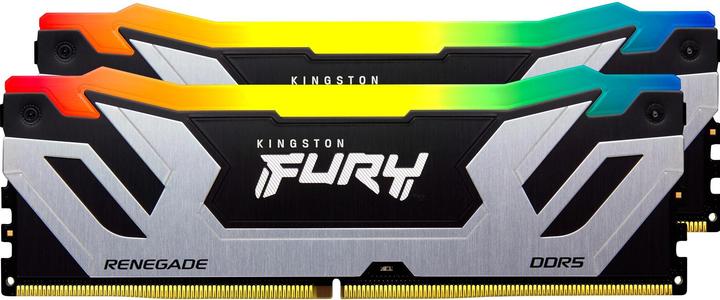 Actual product image Kingston 48GB 8800MT/s DDR5 CL42 CUDIMM Kit of 2 FURY Renegade RGB Silver (2 x 24GB, 8800 MHz, DDR5 RAM, CU-DIMM)
