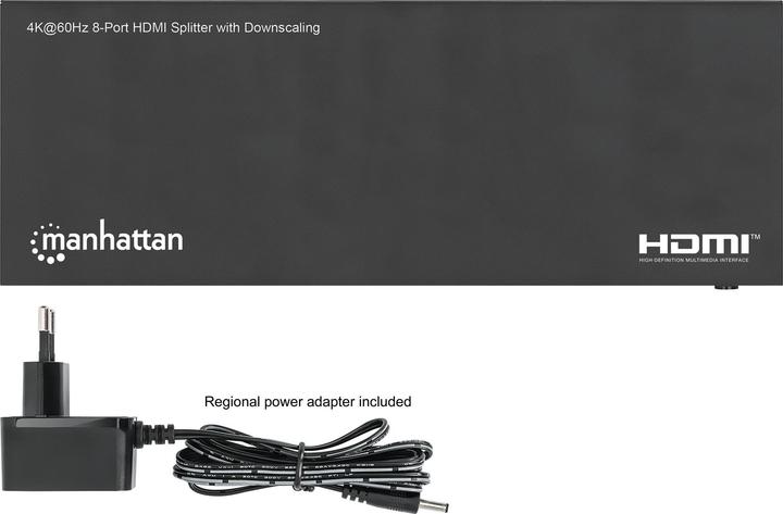 Immagine prodotto Manhattan 4K@60Hz 8-Port HDMI-Splitter mit Downscaling