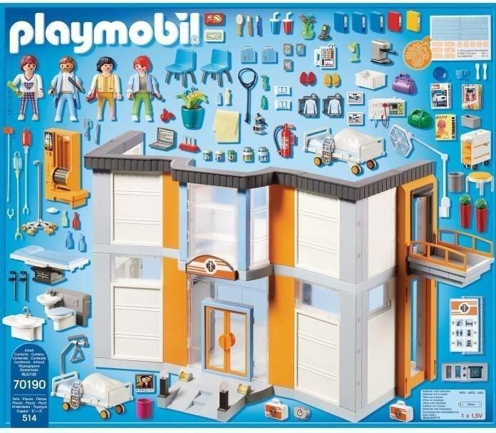 Productafbeelding Playmobil Groot ziekenhuis met faciliteit (70190, Playmobil Stadsleven)