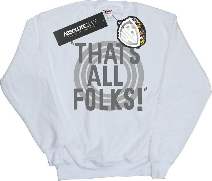 Looney Tunes That's All Folks Text Sweatshirt (XL)