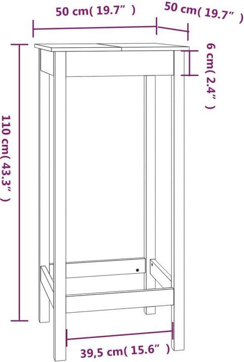 Produktbild VidaXL Jacob (50 x 50 x 110 cm)