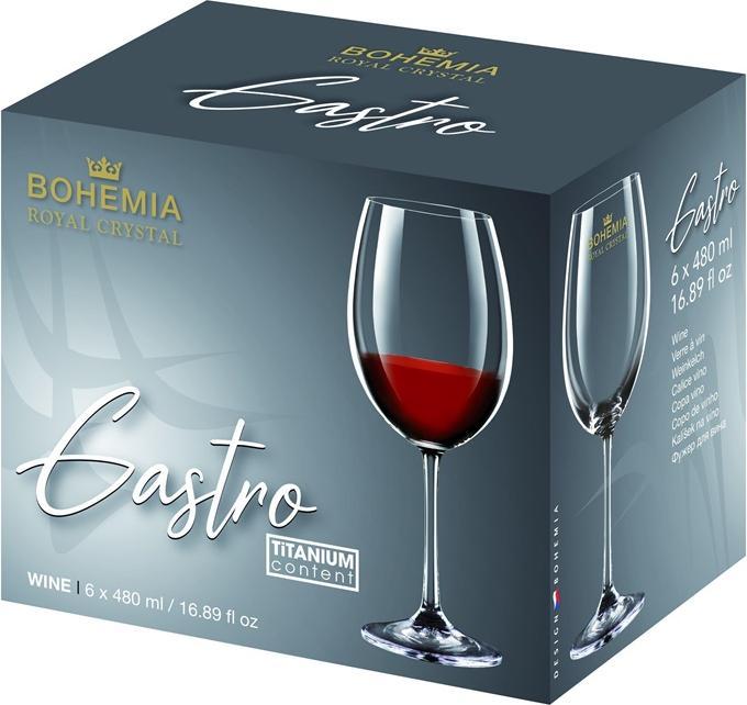 Produktbild Bohemia GASTRO 40782/480ml wine 6 pcs (48 cl, 6 Gläser, Weingläser Set)