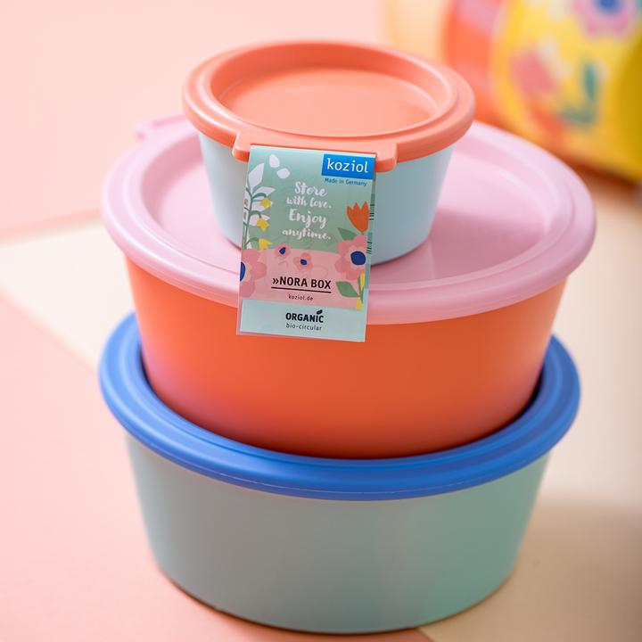 Actual product image Koziol Bowl Nora Box 18.8 cm, 1 piece, Sweet Green/Strong Blue (18.80 cm, 1.30 l, 1 x)