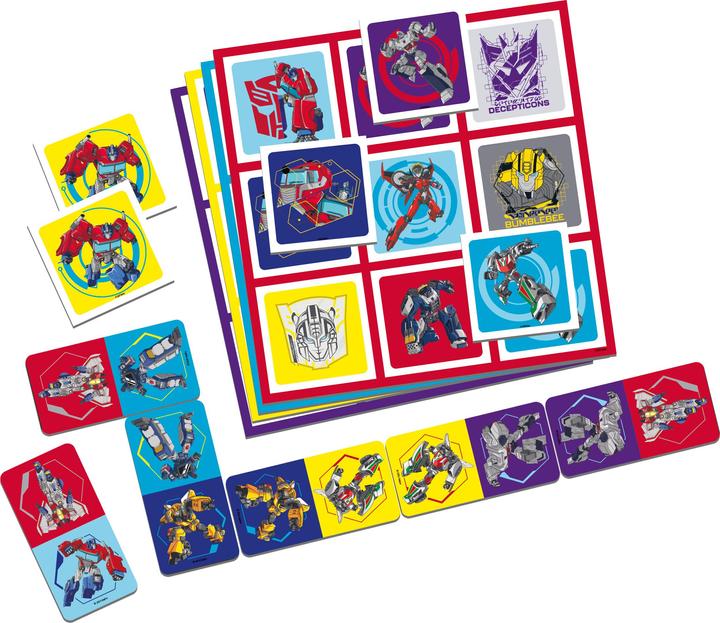Productafbeelding Selecta Spielzeug Transformers 3in1 Memo Lotto Domino (Duits, Frans, Noors, Pools, Fins, Deens, Zweeds, Engels)