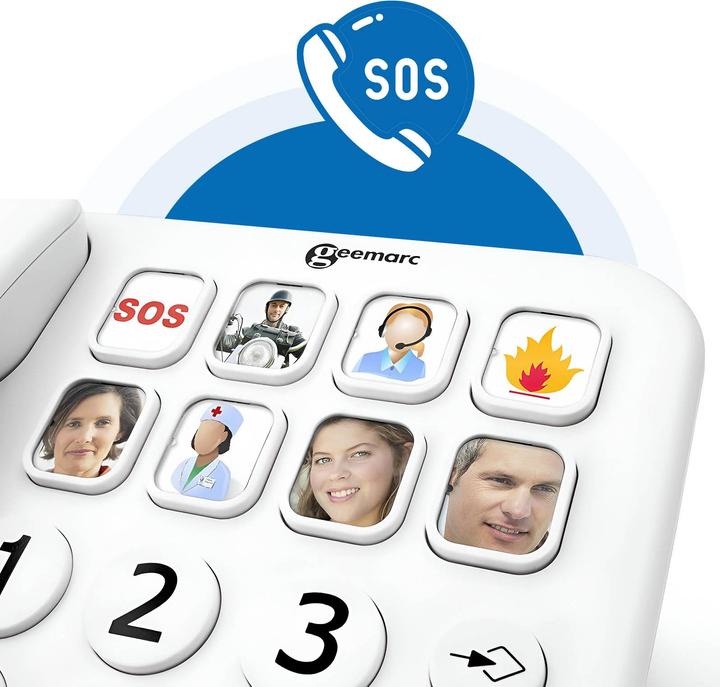 Actual product image Geemarc PhotoPHONE 110 - Amplified phone with photo buttons - white