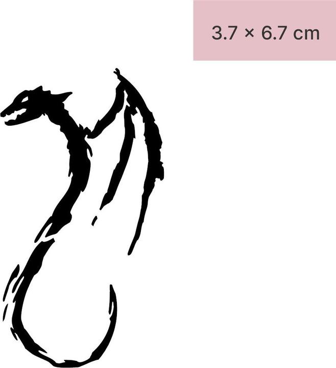 Produktbild minink Temporäres Tattoo – Drache Flügel ausgefüllt