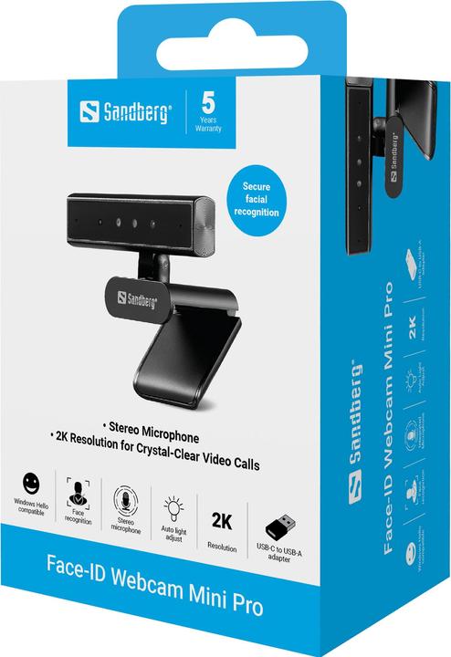 Immagine prodotto Sandberg Face-ID Webcam Mini Pro (5 Mpx)