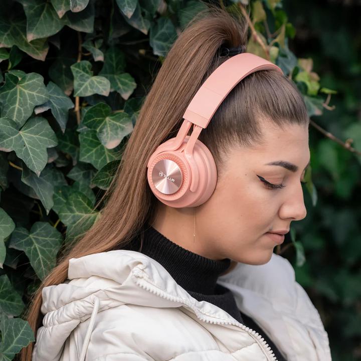 Actual product image Tellur Feel Bluetooth Over-Ear Headphones Pink (ANC, 15 h, Wireless)