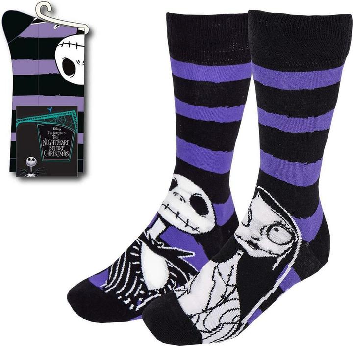 Cerdá Nightmare before Christmas Socken Jack & Sally 38-45 (Einzelpack, 38 - 45)