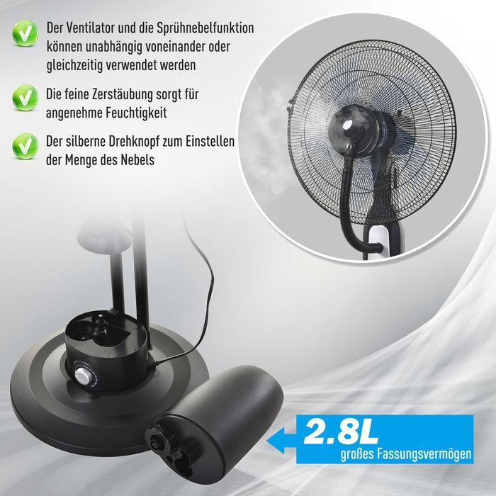 Immagine prodotto Jamb Ventilatore a piedistallo con nebulizzatore (57 dB)