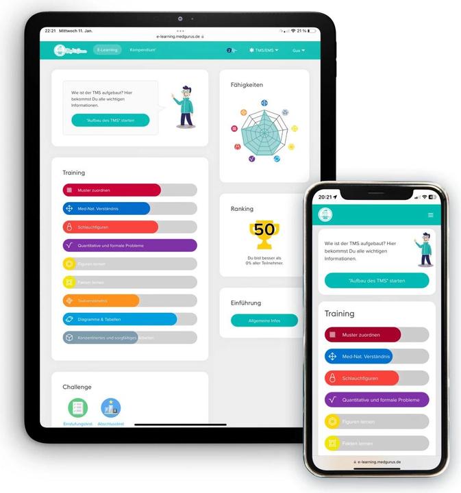 Produktbild TMS & EMS Vorbereitung 2024 Komplettpaket - E-Learning und Kompendium mit Leitfaden, T (Deutsch, Alexander Hetzel, Constantin Lechner, Anselm Pfeiffer, 2024)