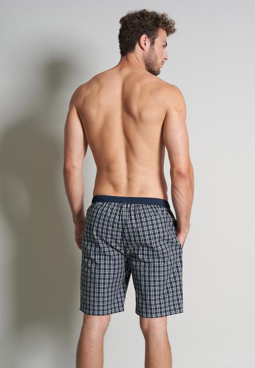 Produktbild Tom Tailor kurze Herren Schlafhose Bermuda mit Eingriff Knopf Bindeband kariert (50)