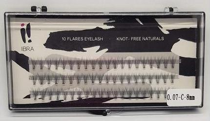 Actual product image Ibra Tufts Of False Eyelashes Super Naturals 0.07 C-8Mm (Artificial eyelashes)