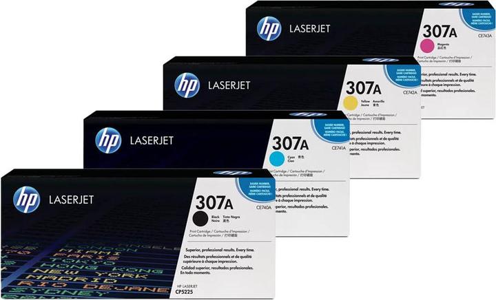 Produktbild HP Original 307A / CE740A SET Multipack / Set mit allen vier Farben (M, C, Y, BK)
