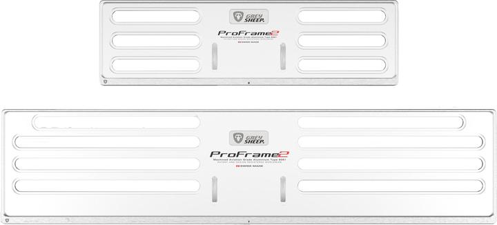 Actual product image Grey Sheep Number frame (Front + rear, Long format)