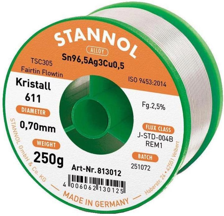 Stannol Filo per saldatura 611 2,5% Ø 0,7 (Saldatura)